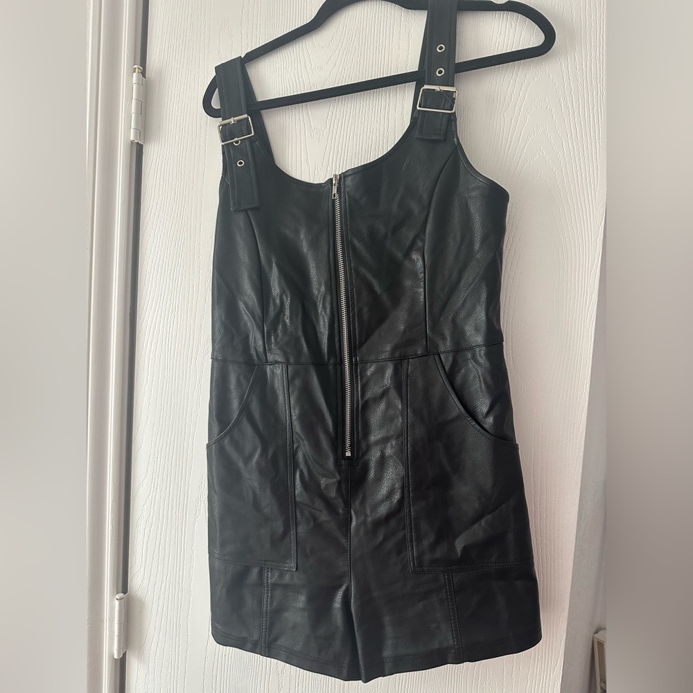 Pleather romper